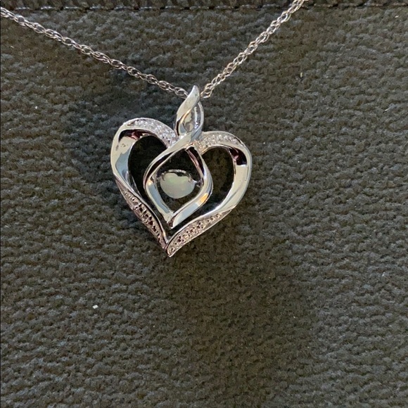 New opal heart necklace - Picture 1 of 3